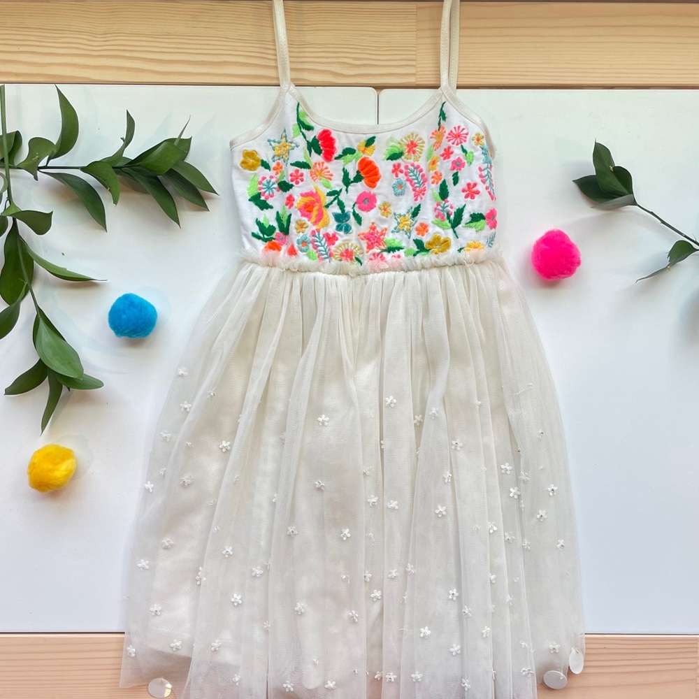 Embroidered Flowers Dress